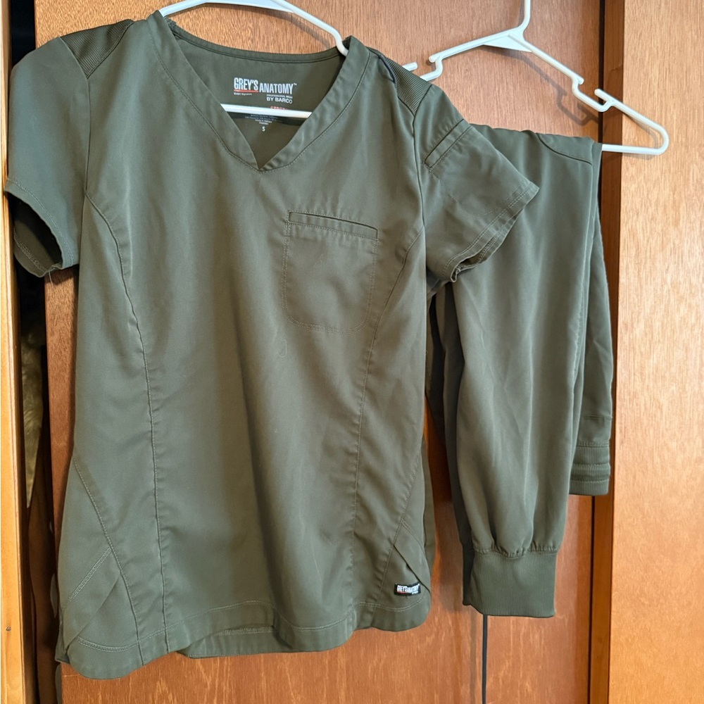 Grey's Anatomy Olive Green Scrub Set